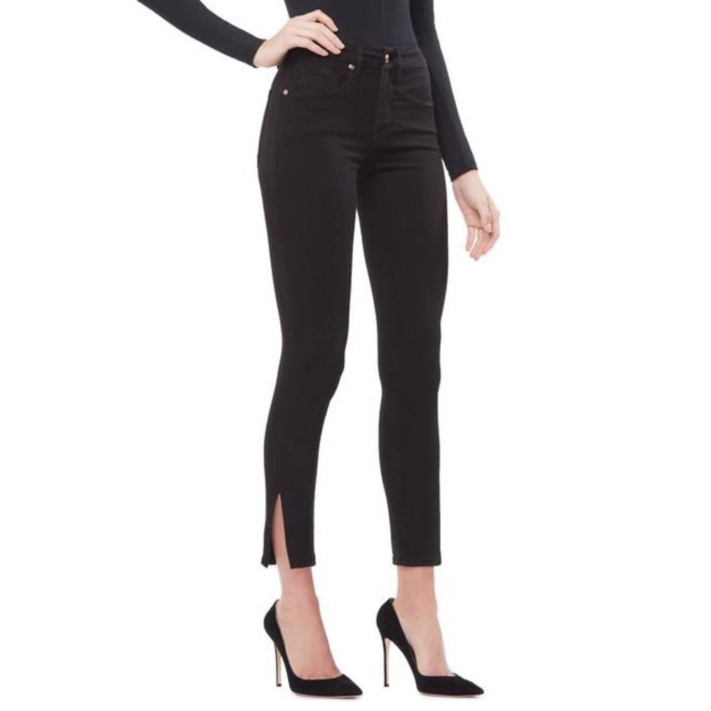 Good American good waist black crop
